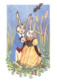 Tove Jansson -postikortti - Jänispariskunta