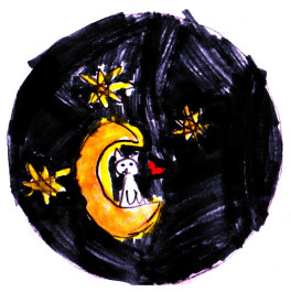 Kisu Kuussa -tarra