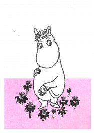 Muumipostikortti - Niiskuneiti (2-os. kohopainettu)