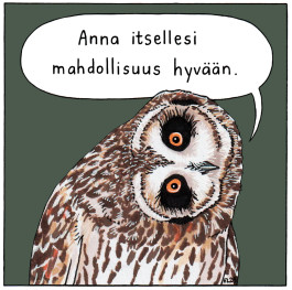 Anna itsellesi mahdollisuus hyvään -lintutarra