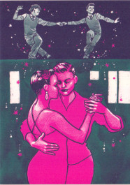 Kissing behind the Barricades -postikortti - Tanssi