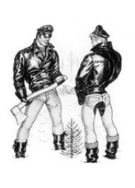 Tom of Finland / Joulukuusen kaatajat -postikortti