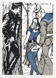 Tom of Finland / Kolmisin-kortti, 2-os. kohopainettu