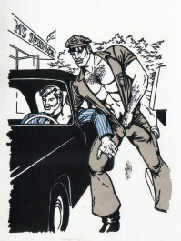 Tom of Finland / Autoilu-kortti, 2-os. kohopainettu