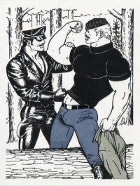 Tom of Finland / Hauikset-kortti, 2-os. kohopainettu