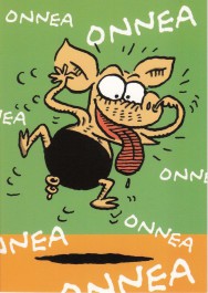 Viivi ja Wagner -postikortti - Onnea onnea