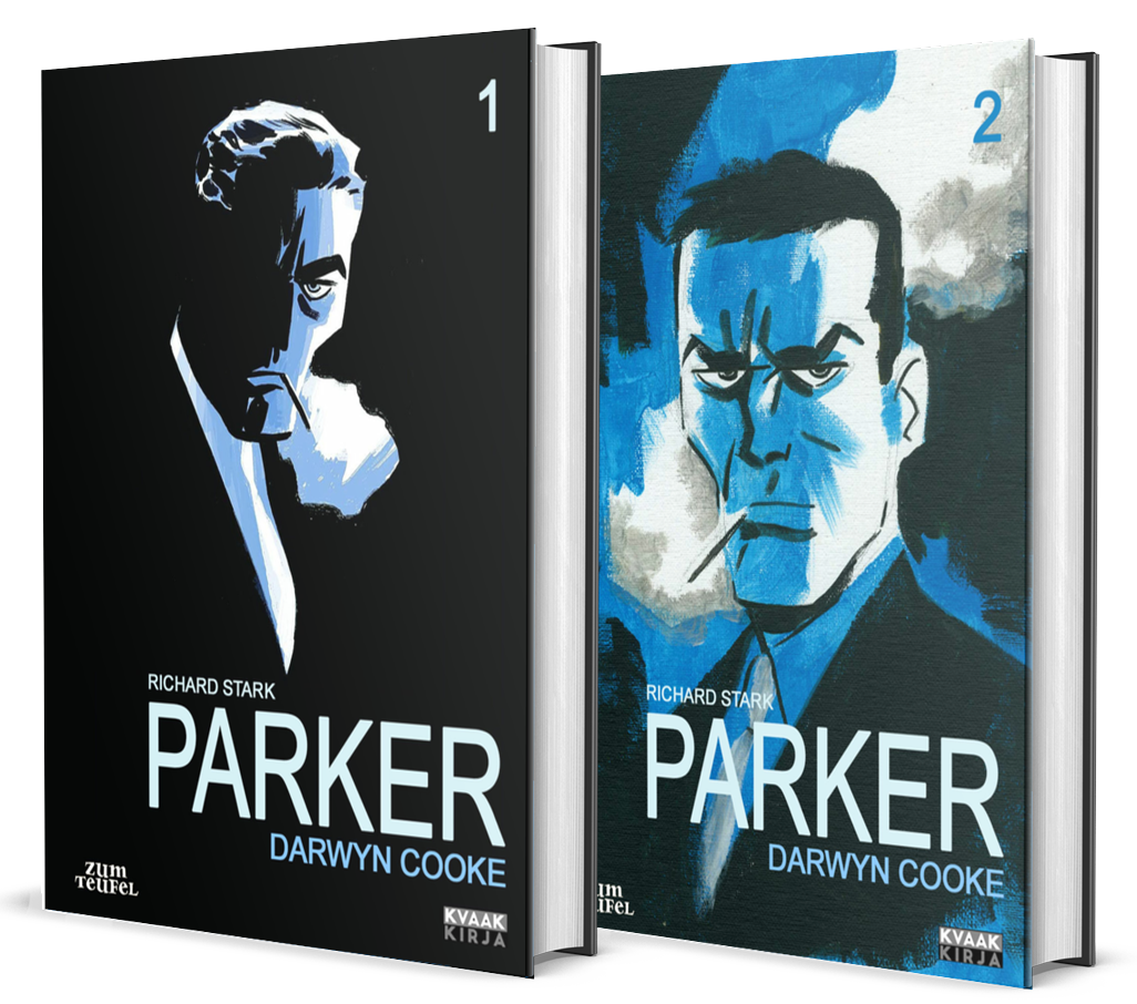 Parker-sarjakuvakirjat + kirjanmerkki