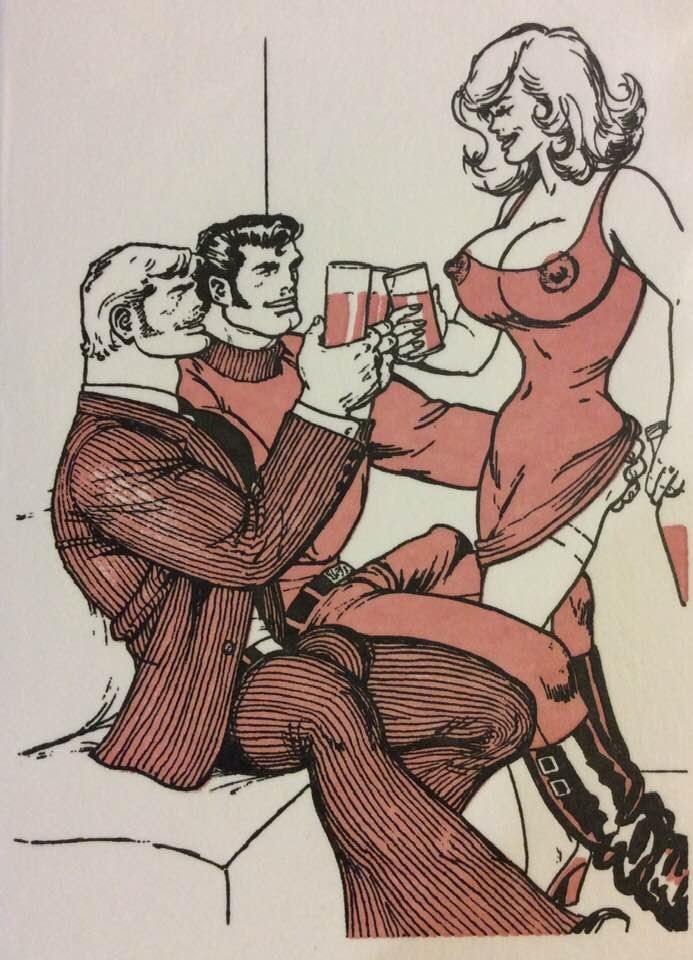 Tom of Finland / Kippis-kortti, 2-os. kohopainettu