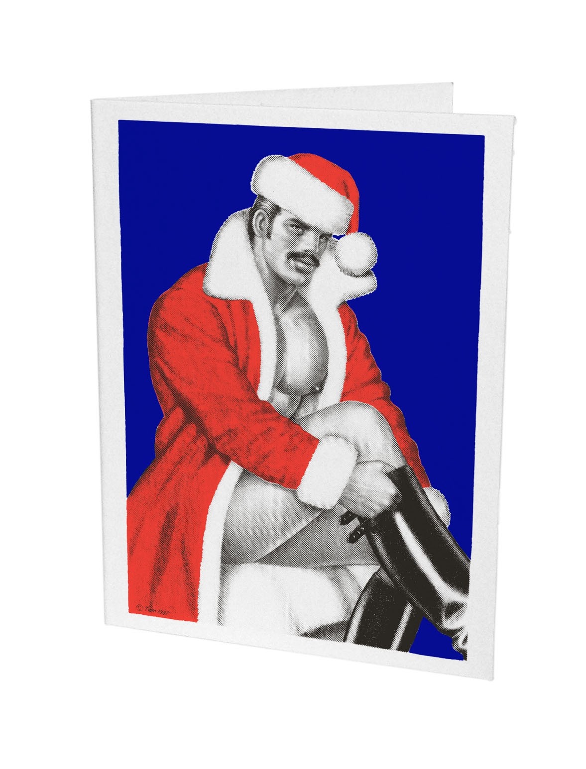 Tom of Finland / Joulupukkipostikortti, 2-osainen kohopainettu