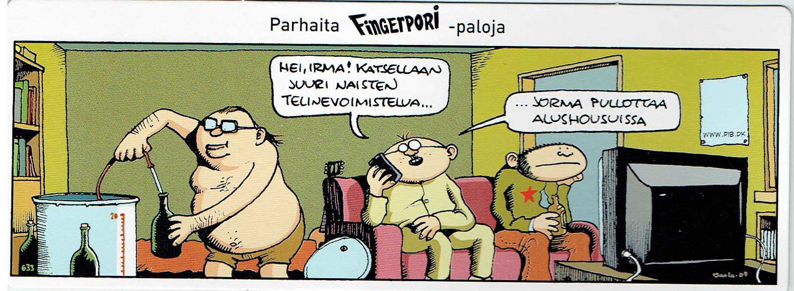 Fingerpori-sarjakuvataulu - Jorma pullottaa