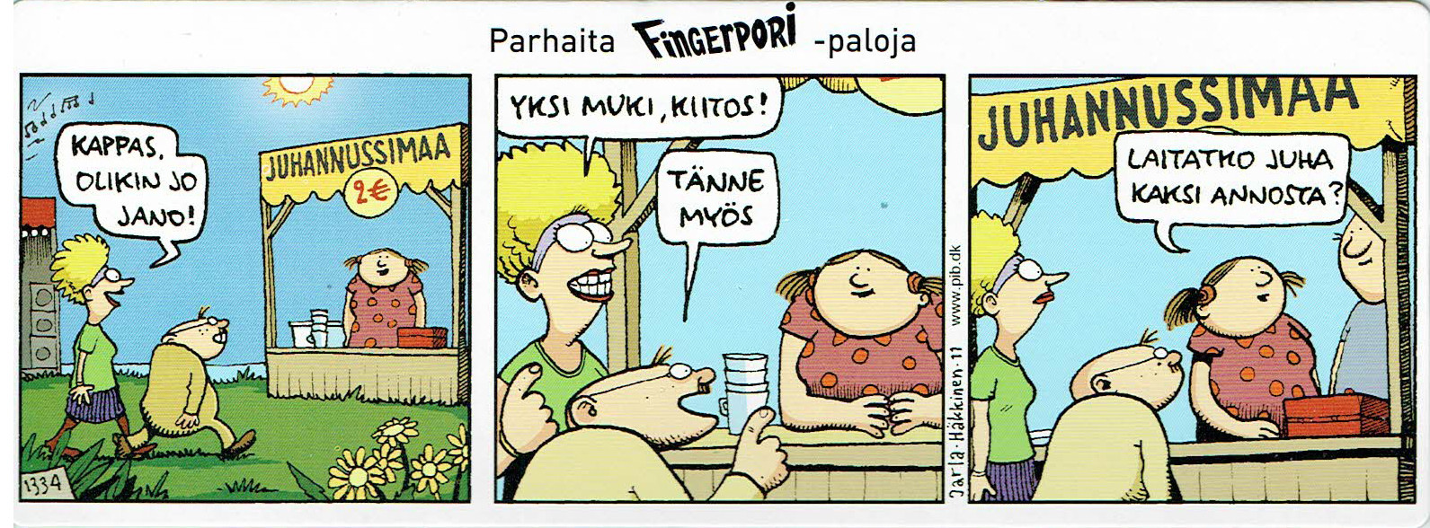 Fingerpori-sarjakuvataulu - Juhannussimaa