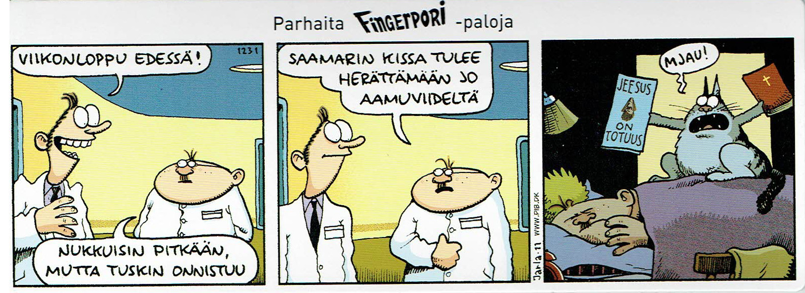 Fingerpori-sarjakuvataulu - Herättäjäkissa