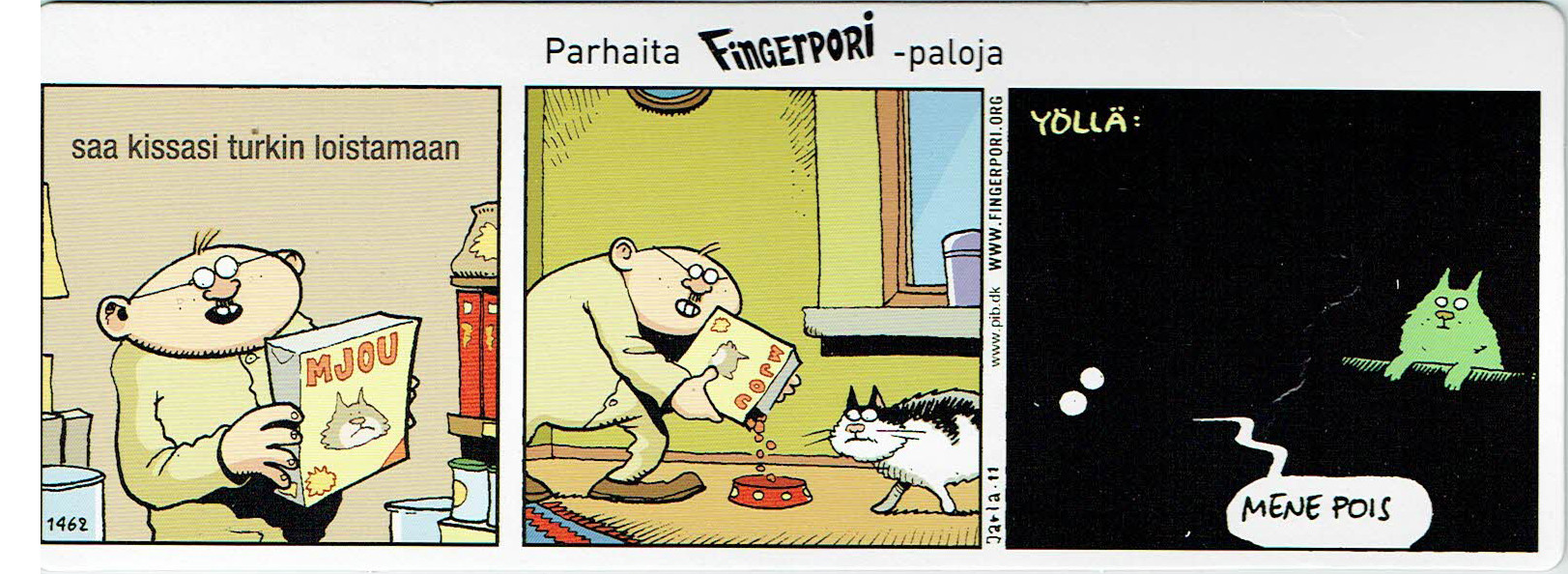 Fingerpori-sarjakuvataulu - Loistava kissa