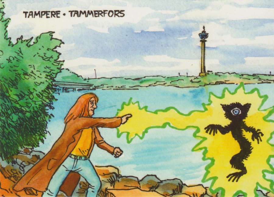 Kapteeni Kuolion Tampere -postikortti