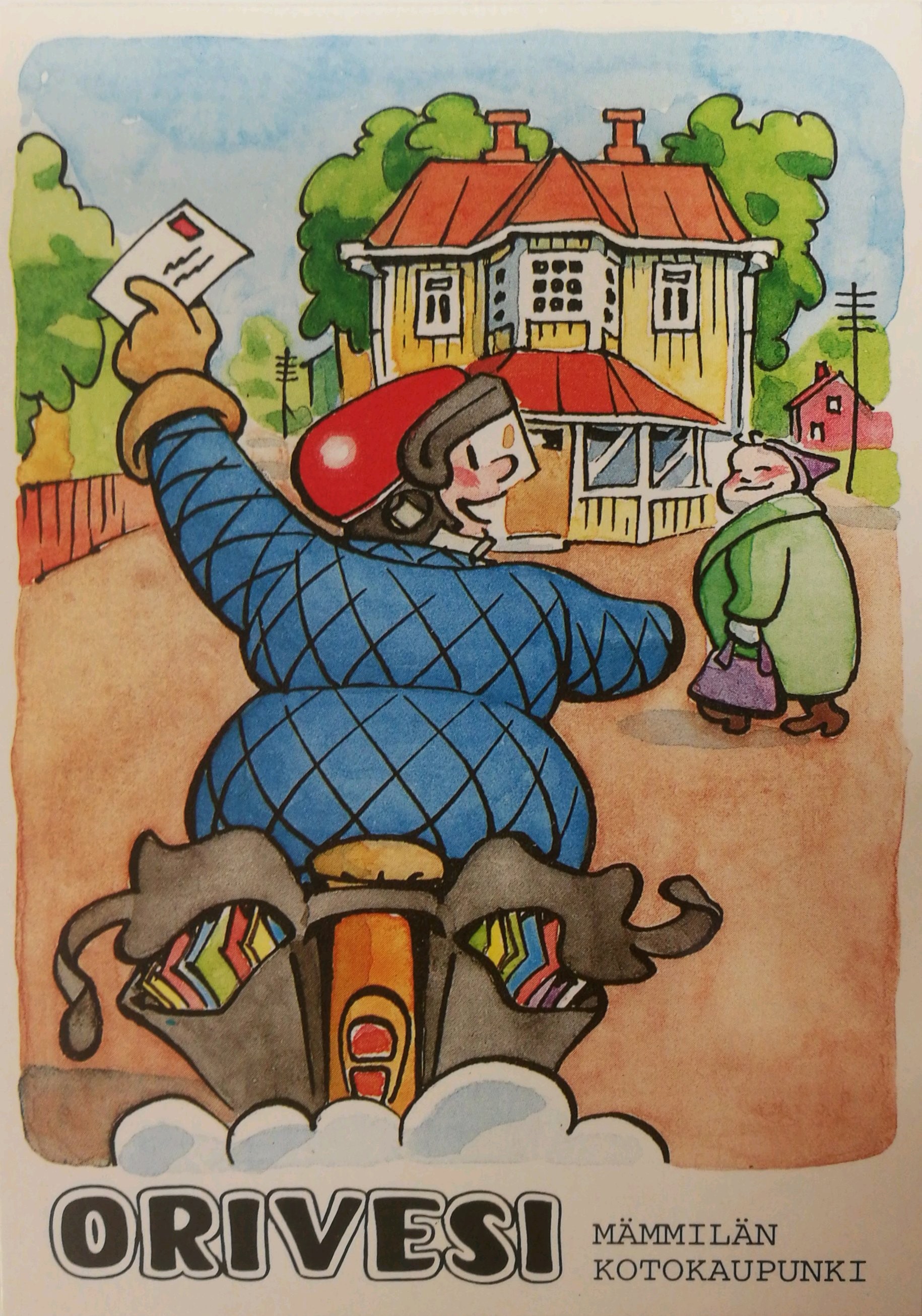 Orivesi - Mämmilän kotokaupunki, postinjakaja -postikortti