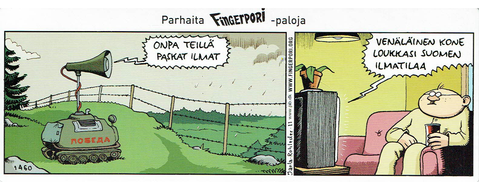 Fingerpori-sarjakuvataulu - Paskat ilmat