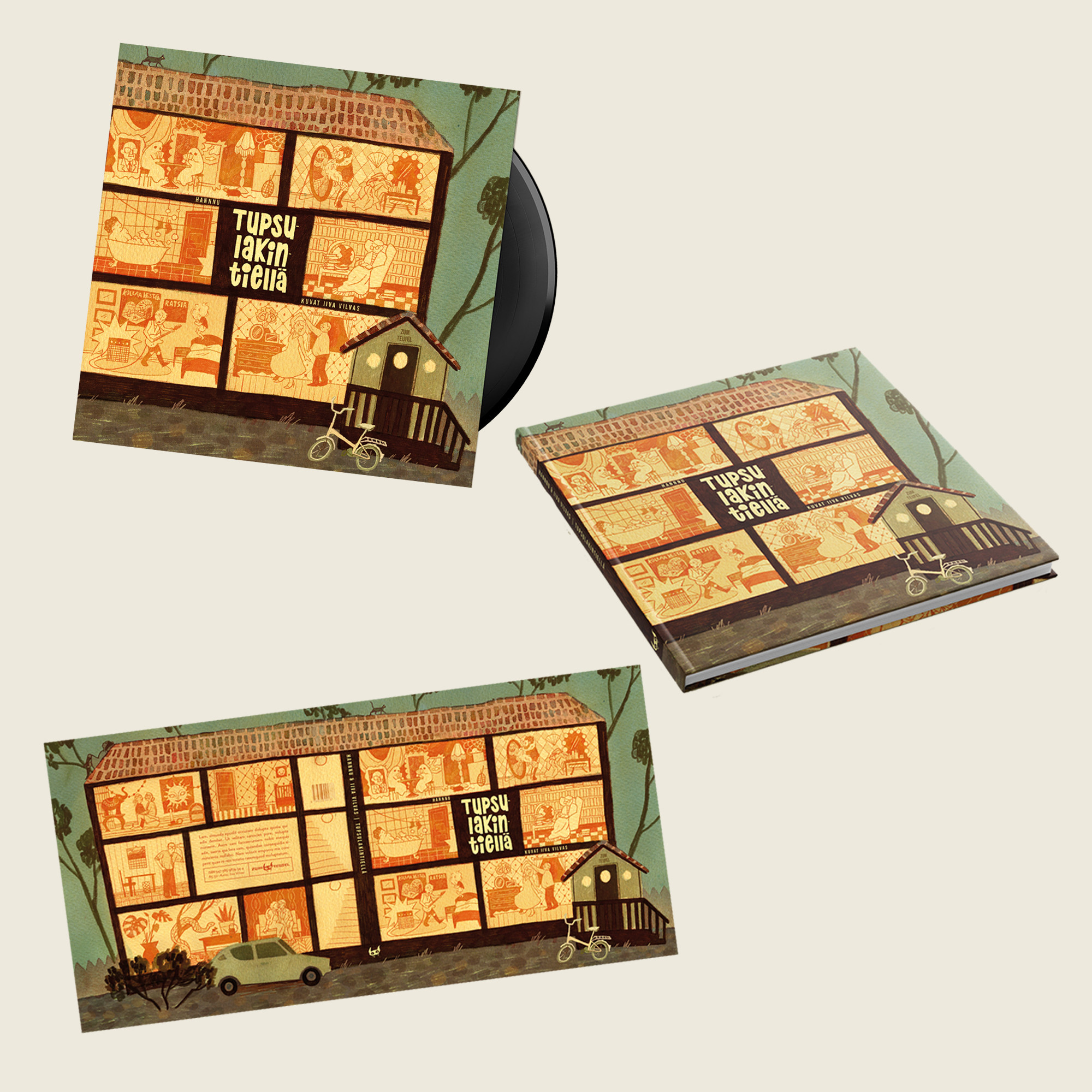 Tupsulakintiellä-kirja, levy ja juliste (ENNAKKOTILAUS)