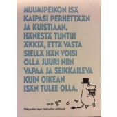 Muumipostikortti - Muumipeikon isä kaipasi perhettään ja kuistiaan (2-os. kohopainettu)