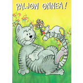 Paljon onnea! Hessu-kissa-postikortti