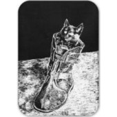 Kissa saappaassa -tarra