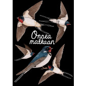 Onnea matkaan -lintupostikortti