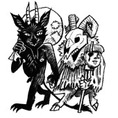 Nuutti ja Krampus -postikortti