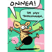Viivi ja Wagner -postikortti - Onnea! Ja nyt juhlimaan