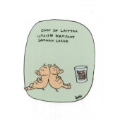 Piggu Possu -kortti - Onni on laittaa iltaisin hampaat samaan lasiin