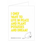 Muumipostikortti - I only want to live in peace... (2-os. kohopainettu)