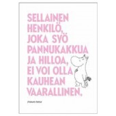 Muumipostikortti - Sellainen henkilö, joka syö pannukakkua... (kohopainettu)