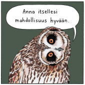 Anna itsellesi mahdollisuus hyvään -lintutarra