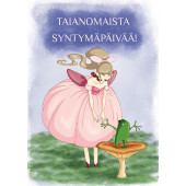 Taianomaista syntymäpäivää (puna) -postikortti