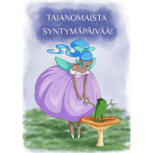 Taianomaista syntymäpäivää (sini) -postikortti