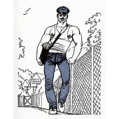 Tom of Finland / Jannu huoleton -kortti, 2-os. kohopainettu