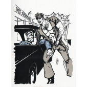 Tom of Finland / Autoilu-kortti, 2-os. kohopainettu